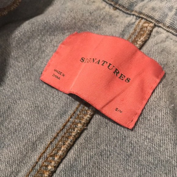 Dressed In LALA “Willa Denim Jumpsuit” Short Sleeve Pockets S/M - Picture 8 of 16